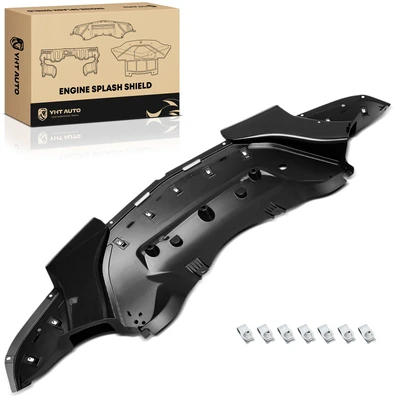 Front Lower Black Plastic Engine Splash Shield