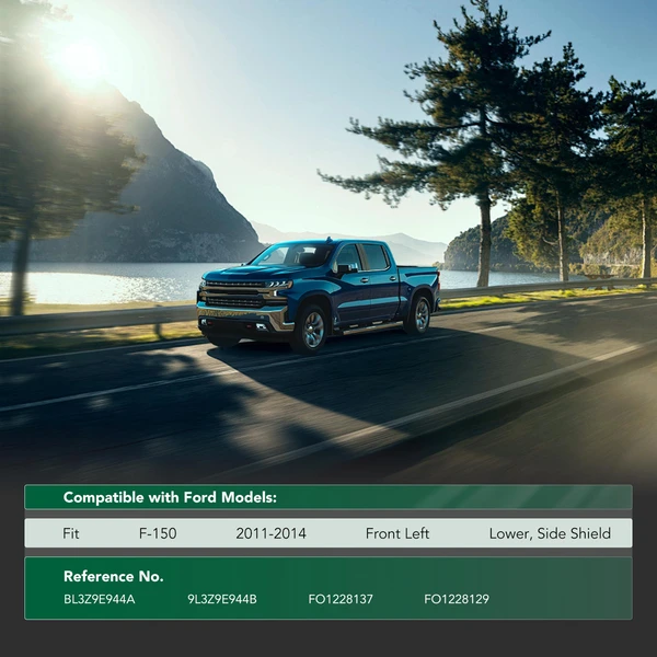 Front Driver Engine Splash Shield for Ford F-150 2011-2014