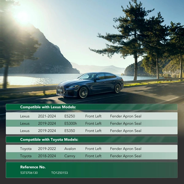 Front Driver Engine Splash Shield for Toyota Camry Avalon Lexus ES350 ES250