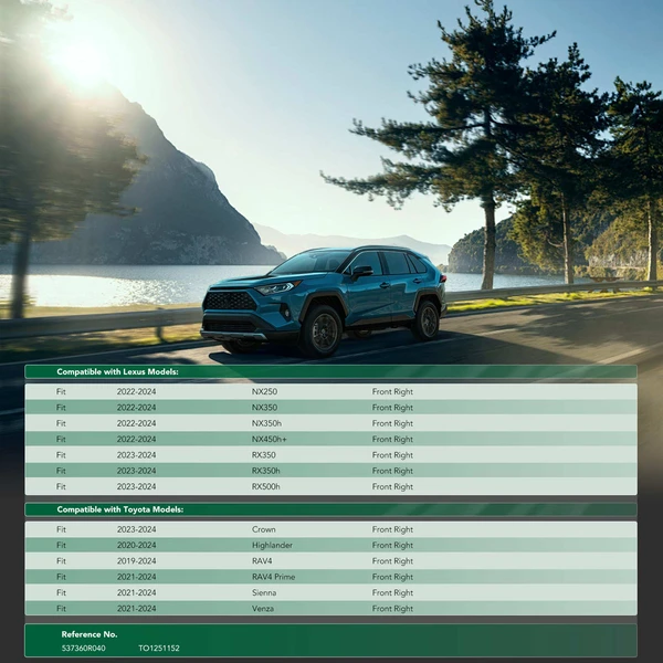 Front Passenger Fender Splash Shield for Toyota RAV4 2019-2024 Highlander Sienna Lexus