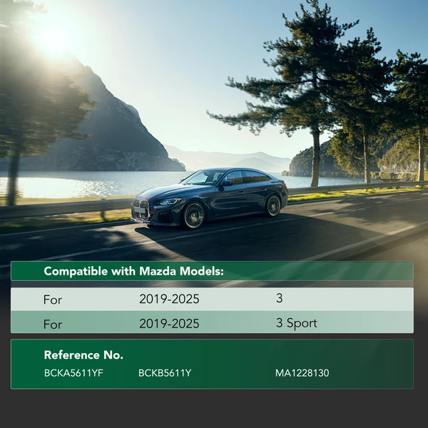 Front Black Plastic Engine Splash Shield for Mazda 3 3 Sport 2019-2025 Injection