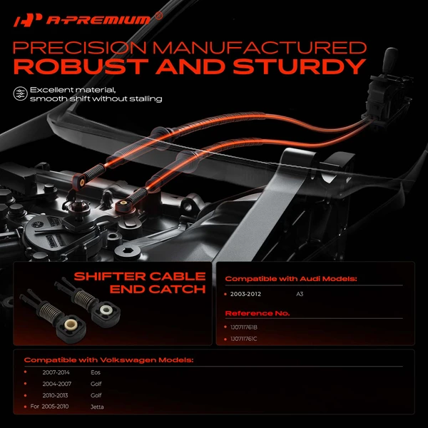 2 Pcs Black Shift Lever Bushing for Volkswagen Jetta 2005-2010 Golf Eos Audi A3