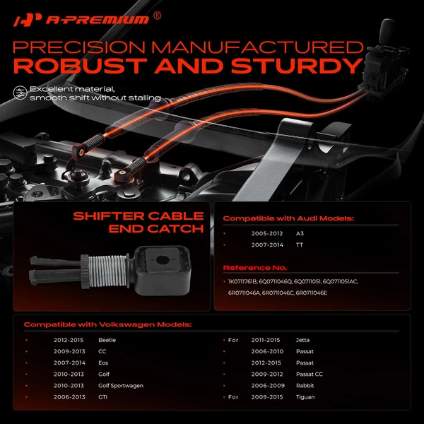 Shifter Cable End Catch for Volkswagen Jetta Passat Golf Tiguan Beetle Audi A3