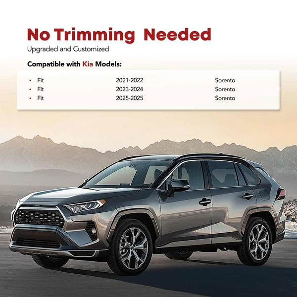 Rear Trunk Black Storage Mat Cargo Liner for 2021-2024 Kia Sorento