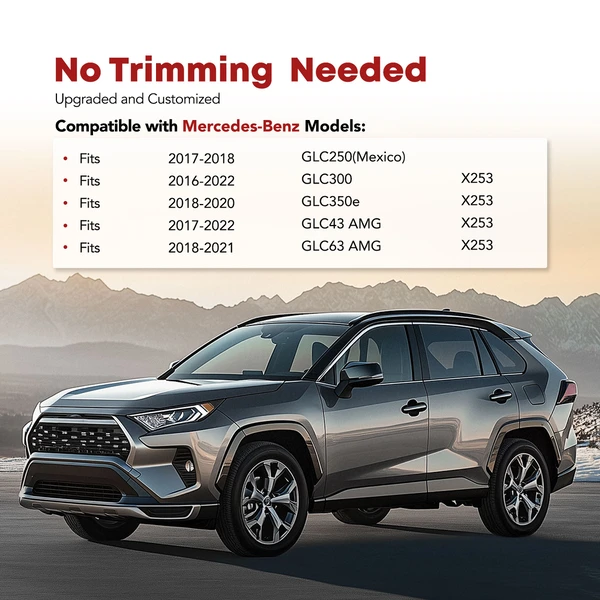 Rear Trunk Storage Floor Mat Cargo Liner for Mercedes-Benz X253 GLC300 GLC43 AMG