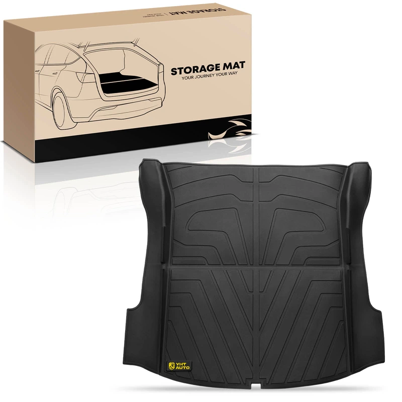 Rear Trunk Black TPE Storage Mat Liner for Tesla Model 3 2021-2023