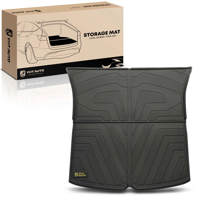 Rear Trunk Black TPE Storage Mat Liner for 2021 Tesla Y