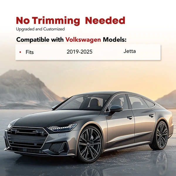 Black Rear Trunk Storage Floor Mat Cargo Liner for Volkswagen Jetta 2019-2024