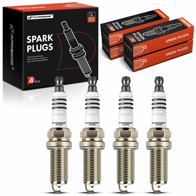 4 Pcs Iridium & Platinum Spark Plugs for Chrysler 200 15-17 Hyundai Kia Nissan