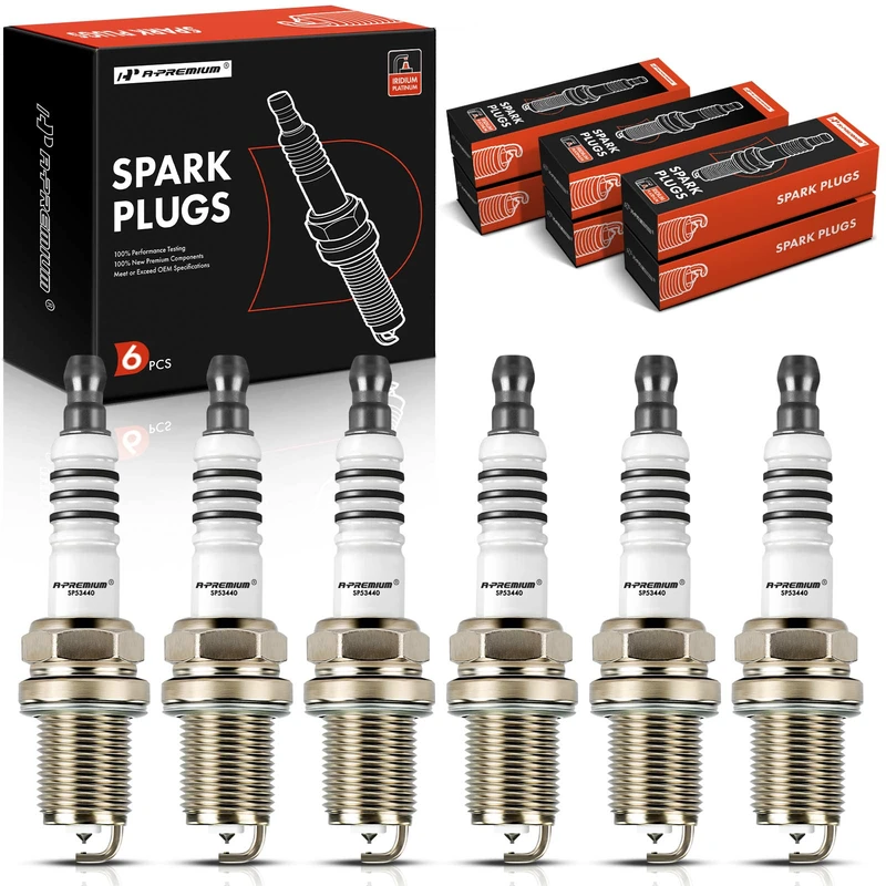 6 Pcs Iridium & Platinum Spark Plugs for 2004 Audi A6