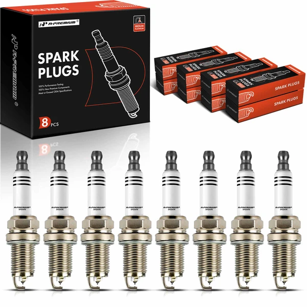 8 Pcs Iridium & Platinum Spark Plugs for 2007-2012 Audi A8 Quattro
