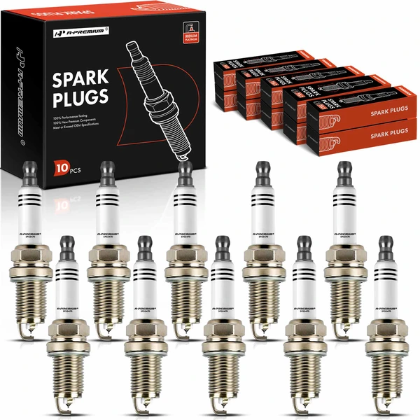 10 Pcs Iridium & Platinum Spark Plugs for 2007-2011 Audi S6