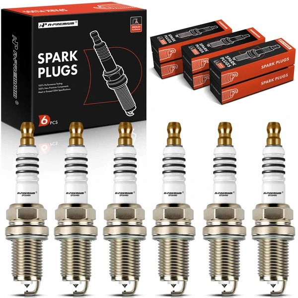 6 Pcs Iridium & Platinum Spark Plugs for Audi A4 Quattro 1996 A6 Quattro