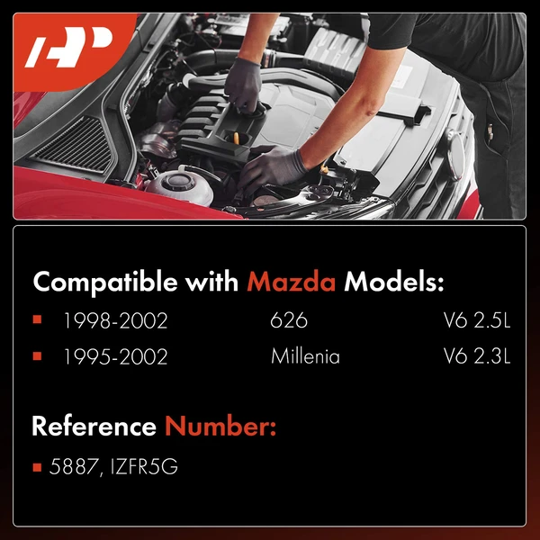 6 Pcs Iridium & Platinum Spark Plugs for Mazda 626 1998-2002 Mazda Millenia