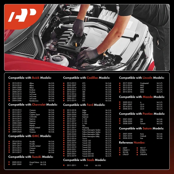 6 Pcs Iridium & Platinum Spark Plugs for Ford F-150 Mustang Chevrolet Impala GMC