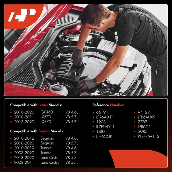 8 Pcs Iridium & Platinum Spark Plugs for Toyota Tundra Sequoia Lexus LX570 GX460