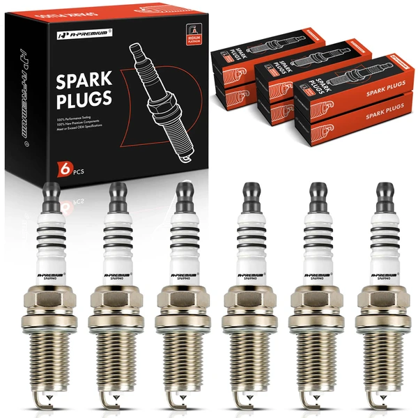 6 Pcs Iridium & Platinum Spark Plugs for Honda Accord 50.5mm Insulator Height