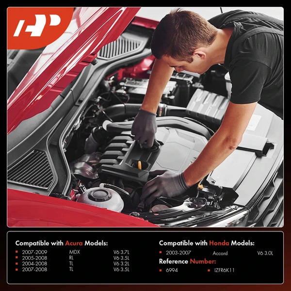 6 Pcs Iridium & Platinum Spark Plugs for Honda Accord 50.5mm Insulator Height