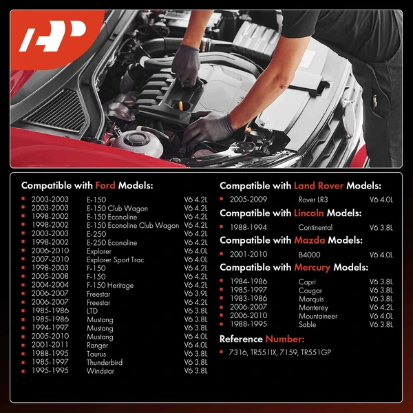 6 Pcs Iridium & Platinum Spark Plugs for Ford F-150 Mustang Mazda B4000 Lincoln