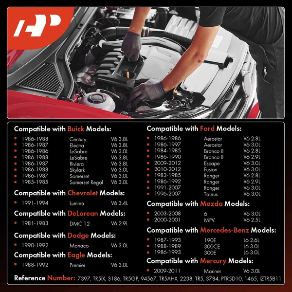 6 Pcs Iridium & Platinum Spark Plugs for Buick Century Ford Ranger Mercedes-Benz