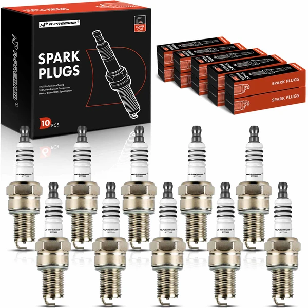 10 Pcs Nickel Spark Plugs for Polaris Rush 600 800 SKS SwitchBack 800 Touring 600