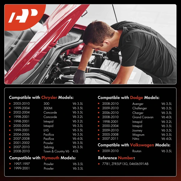 6 Pcs Iridium & Platinum Spark Plugs for Chrysler 300 300M Dodge Avenger Plymouth