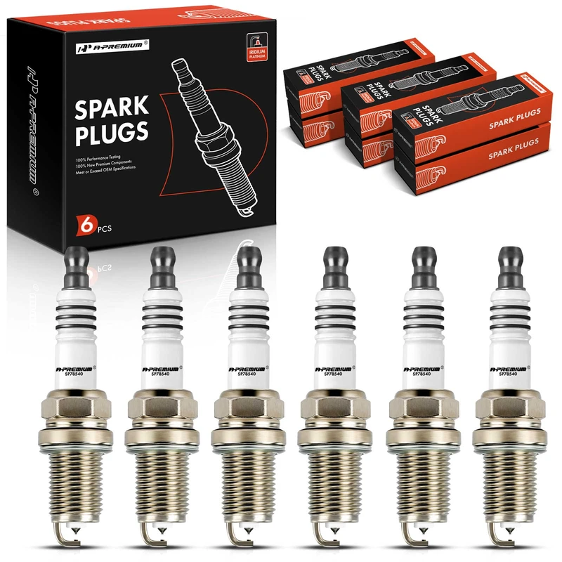 6 Pcs Iridium & Platinum Spark Plugs for Hyundai Santa Fe 2007-2009 Kia Sedona