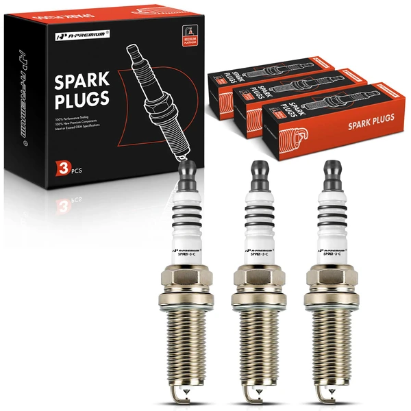3 Pcs Iridium & Platinum Spark Plugs for 2016-2017 Smart Fortwo
