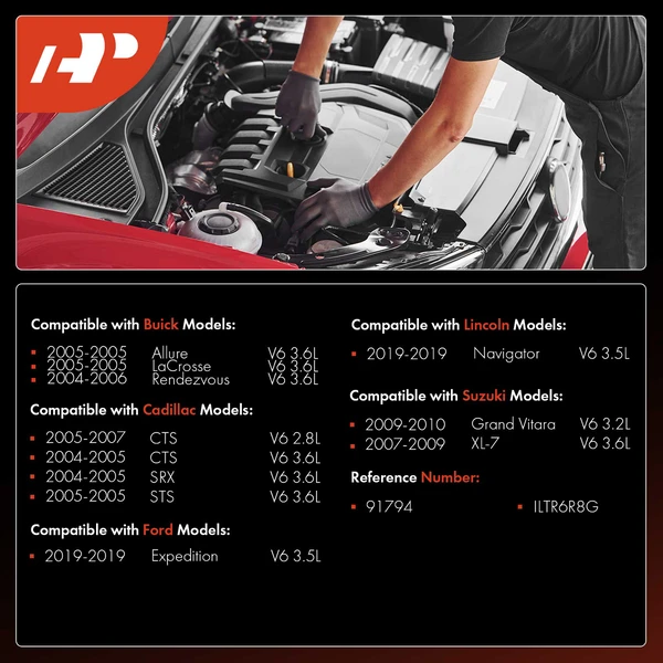 6 Pcs Iridium & Platinum Spark Plugs for Ford Expedition Buick Cadillac Lincoln