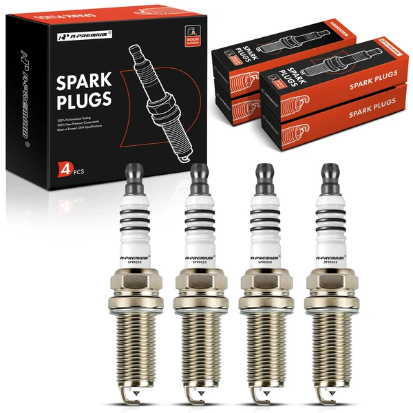 4 Pcs Iridium & Platinum Spark Plugs for Mitsubishi Lancer L4 2.0L Turbocharged