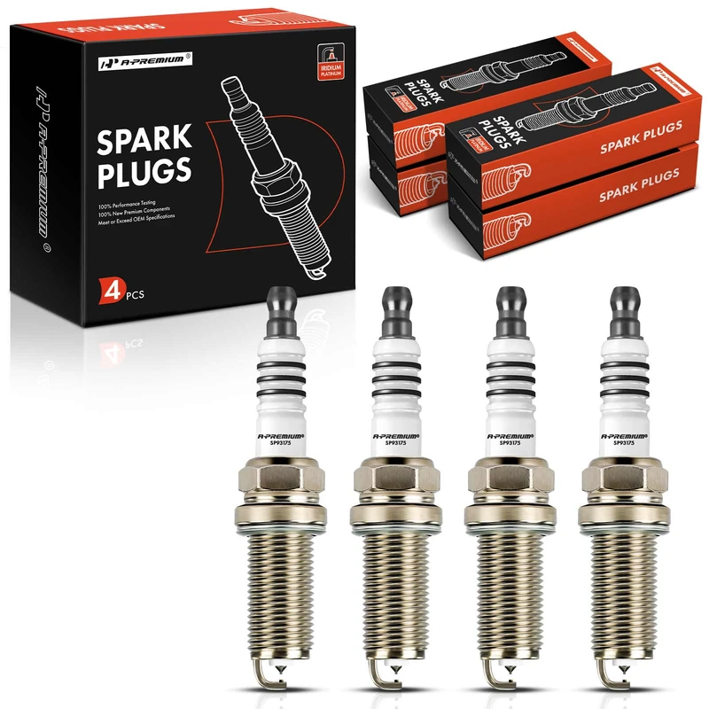 4 Pcs Iridium & Platinum Spark Plugs for Hyundai Elantra Sonata Kia Acura Honda