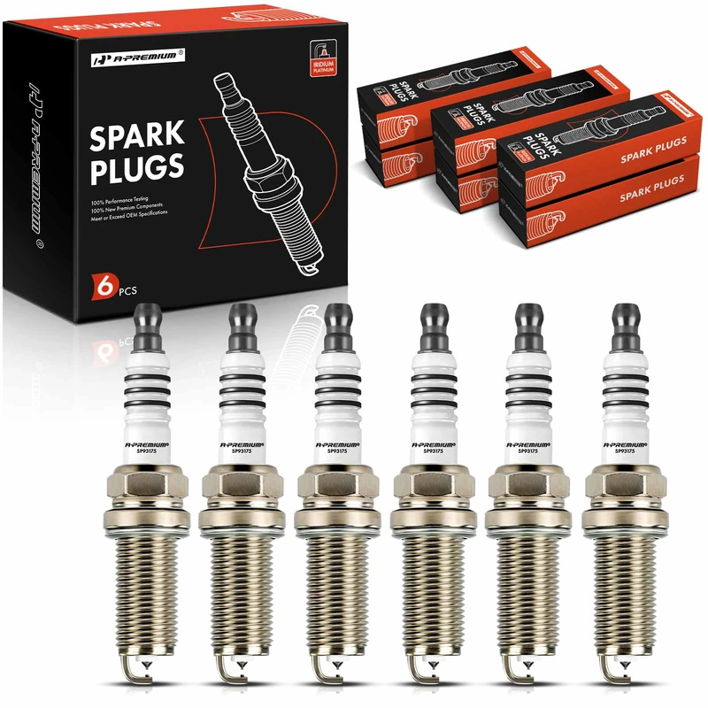 6 Pcs Iridium & Platinum Spark Plugs for 2009-2014 2017-2019 Honda Ridgeline