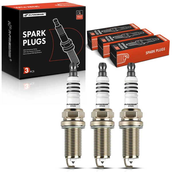 3 Pcs Iridium & Platinum Spark Plugs for 2017-2020 Mitsubishi Mirage G4