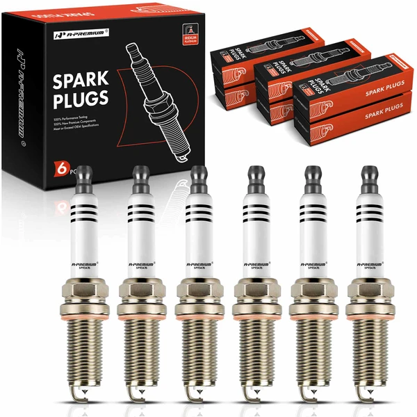 6 Pcs Iridium & Platinum Spark Plugs for 2014-2019 Land Rover Range Rover Sport