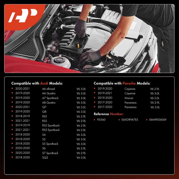 6 Pcs Iridium & Platinum Spark Plugs for Audi Q7 2020-2021 RS5 Porsche Cayenne