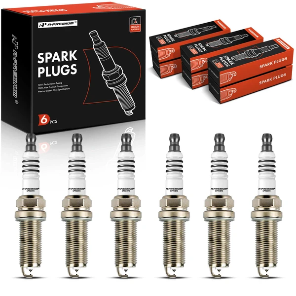 6 Pcs Iridium & Platinum Spark Plugs for 2008-2010 Volvo V70