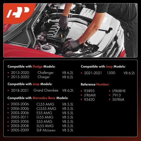 8 Pcs Iridium & Platinum Spark Plugs for Dodge Challenger 15-20 Mercedes-Benz