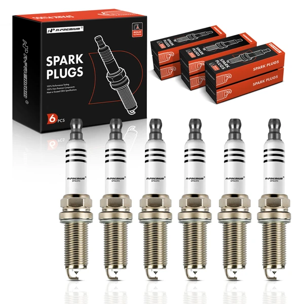 6 Pcs Iridium & Platinum Spark Plugs for 2011-2014 2016-2018 Porsche Cayenne