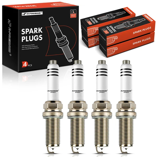 4 Pcs Iridium & Platinum Spark Plugs for 2017-2020 Audi A4 Quattro