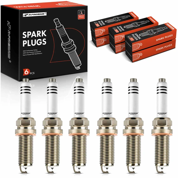 6 Pcs Iridium & Platinum Spark Plugs for 2015-2016 Mercedes-Benz SL400