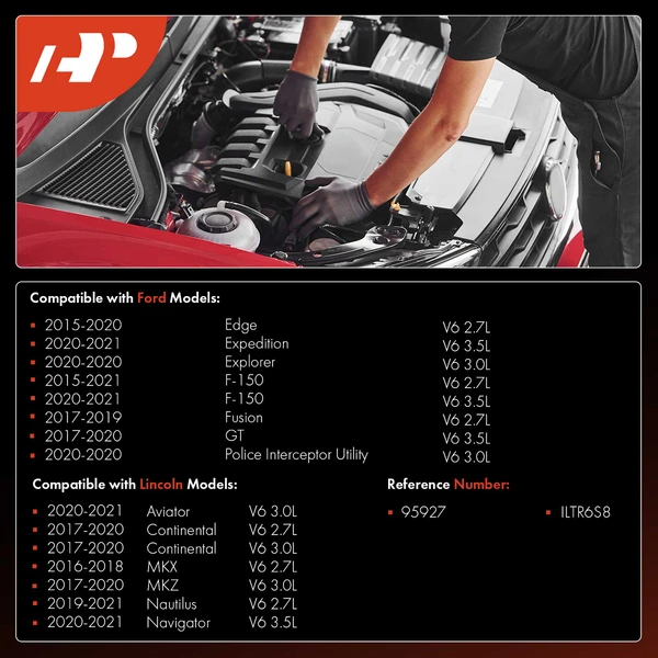 6 Pcs Iridium & Platinum Spark Plugs for Ford F-150 Edge Expedition Lincoln MKX