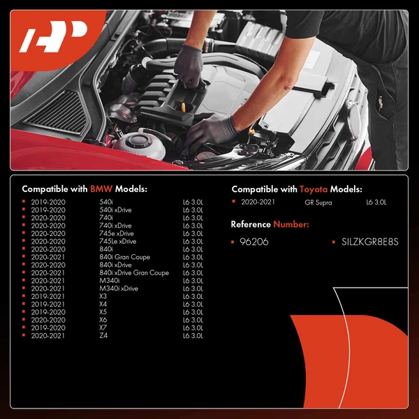 6 Pcs Iridium & Platinum Spark Plugs for BMW X3 X4 X5 X6 M340i 840i Toyota