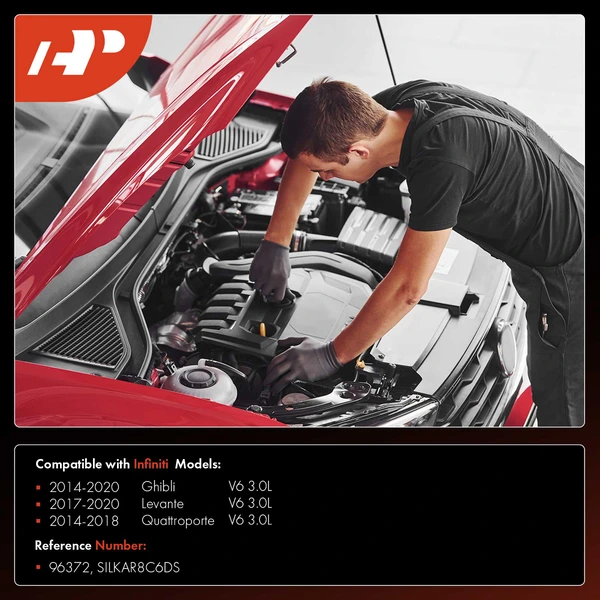 6 Pcs Iridium & Platinum Spark Plugs for Maserati Ghibli Levante Quattroporte 3.0L