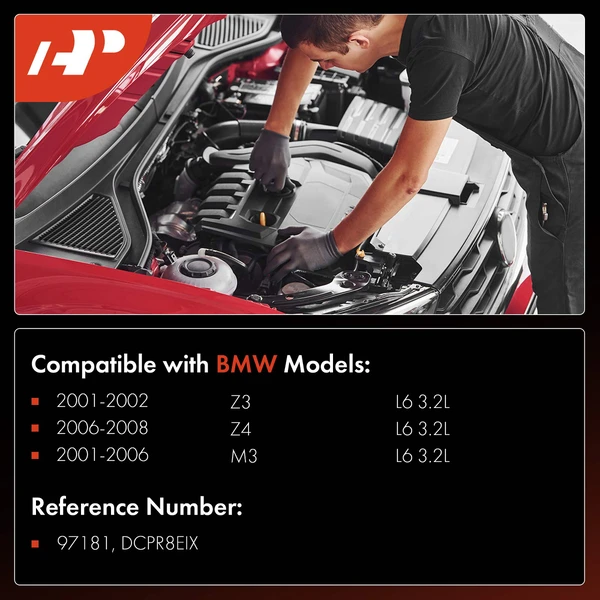 6 Pcs Iridium & Platinum Spark Plugs for BMW Z3 2001-2002 Z4 2006-2008 M3