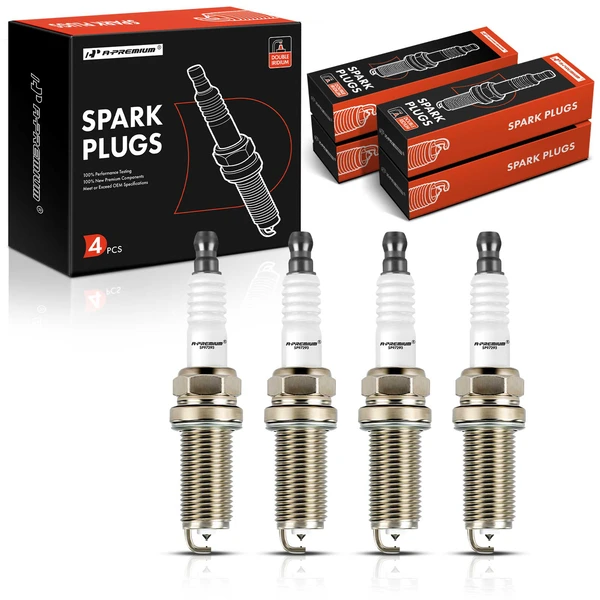 4 Pcs Double Iridium Spark Plugs for 2010-2012 Hyundai Genesis Coupe