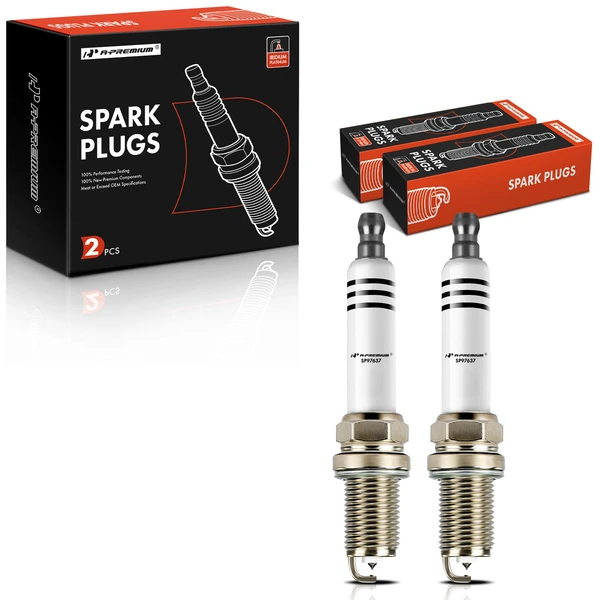 2 Pcs Iridium & Platinum Spark Plugs for 2012-2017 Fiat 500