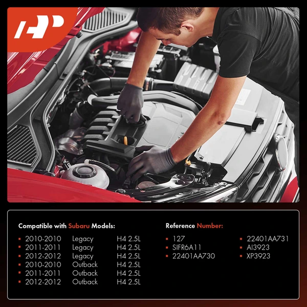 4 Pcs Iridium & Platinum Spark Plugs for Subaru Outback Legacy 2010-2012 H4 2.5L