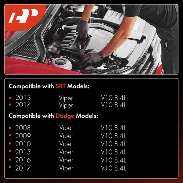 10 Pcs Iridium & Platinum Spark Plugs for Dodge Viper SRT Viper V10 8.4L Gap