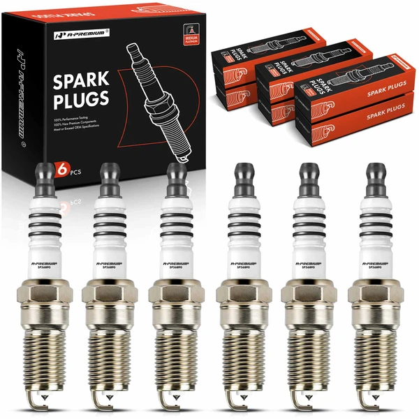 6 Pcs Iridium & Platinum Spark Plugs for Ford Ranger Taurus Mazda B3000 Pontiac
