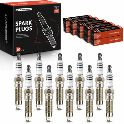 10 Pcs Iridium & Platinum Spark Plugs for 2008-2010 Ford F-250 Super Duty